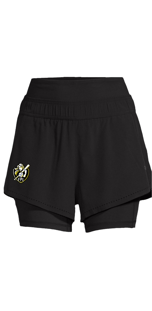 Women's Dual lined FASTPITCHLIFE Shorts w/cellphone pocket